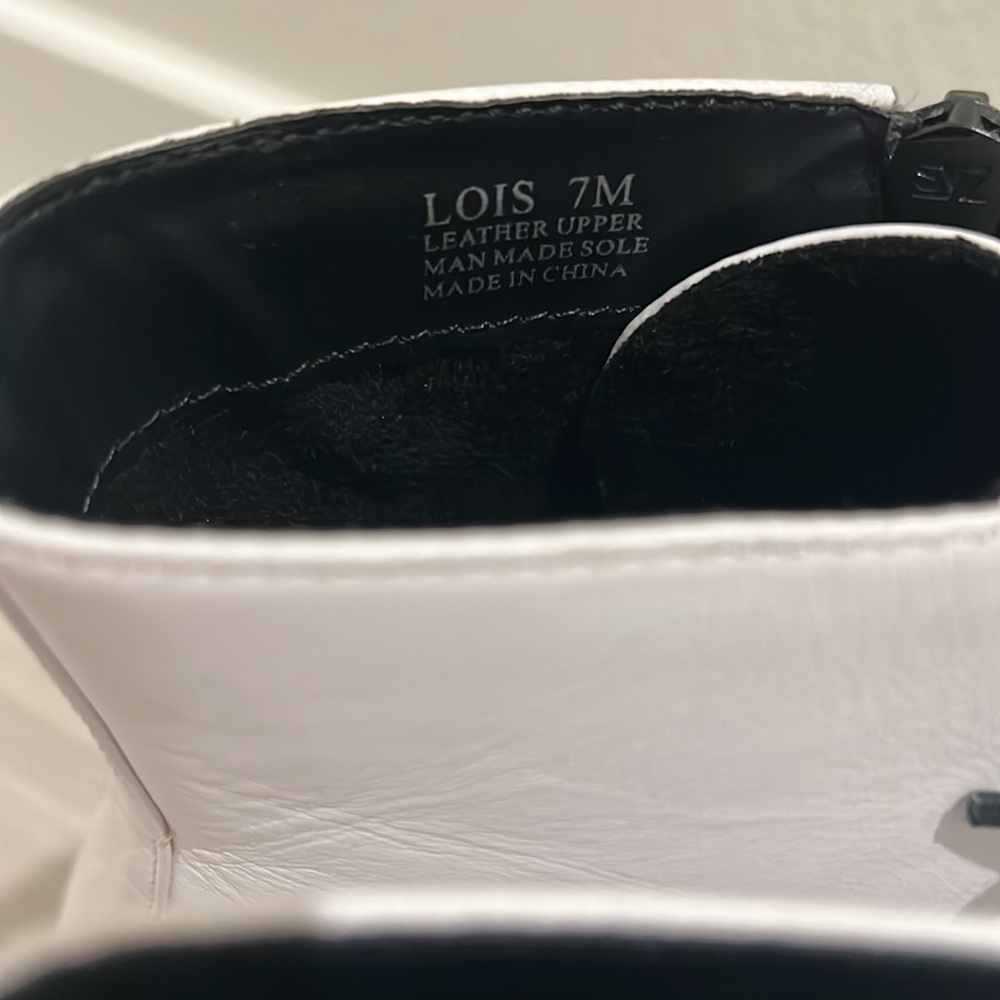 Halston Heritage White Lois Combat Boot - Picture 7 of 7